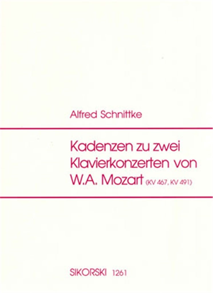 Kadenzen zu 2 Klavierkonzerten von W. A. Mozart